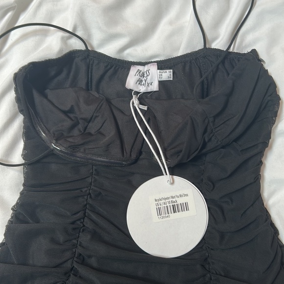 Princess Polly Black I want you Mini Dress Bodycon NWT - Picture 2 of 5